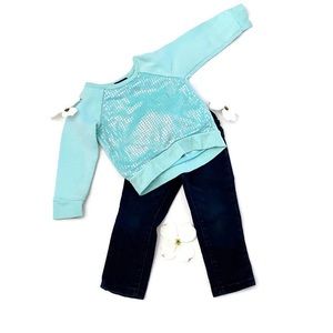 Sale❗️Girls sparkle sweater set 2T